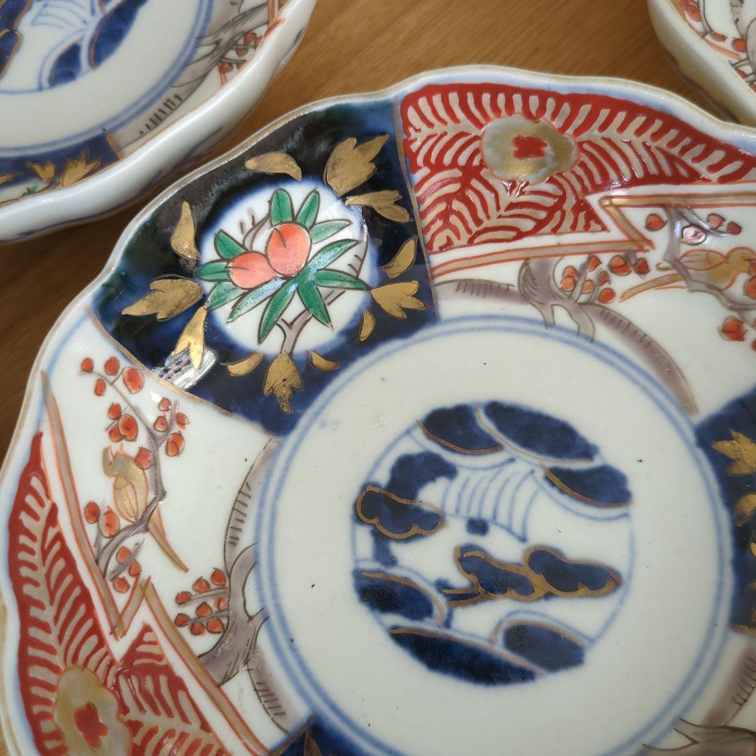 骨董 古伊万里 なます皿 染錦 染め付け 器 皿 陶器 美品 ５枚〜