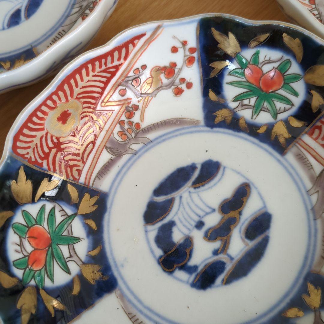 骨董 古伊万里 なます皿 染錦 染め付け 器 皿 陶器 美品 ５枚〜