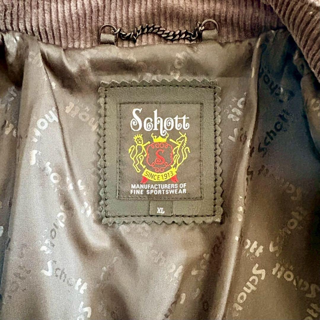 Schott シングルライダースジャケット ブラック