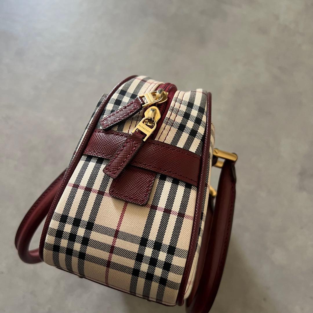 【未使用】 BURBERRY バーバリー ノバチェック ハンド バッグ ボストン