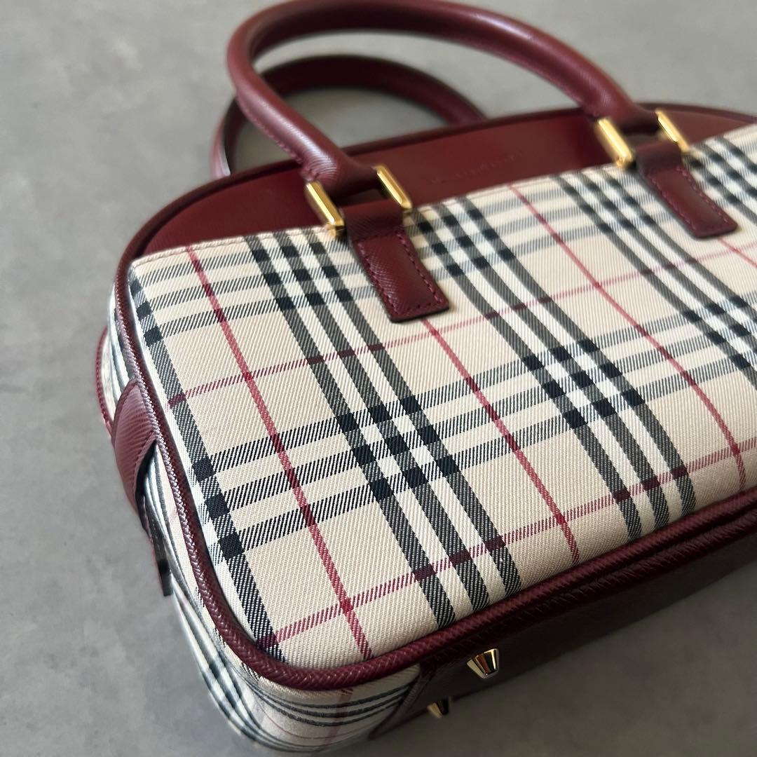 【未使用】 BURBERRY バーバリー ノバチェック ハンド バッグ ボストン