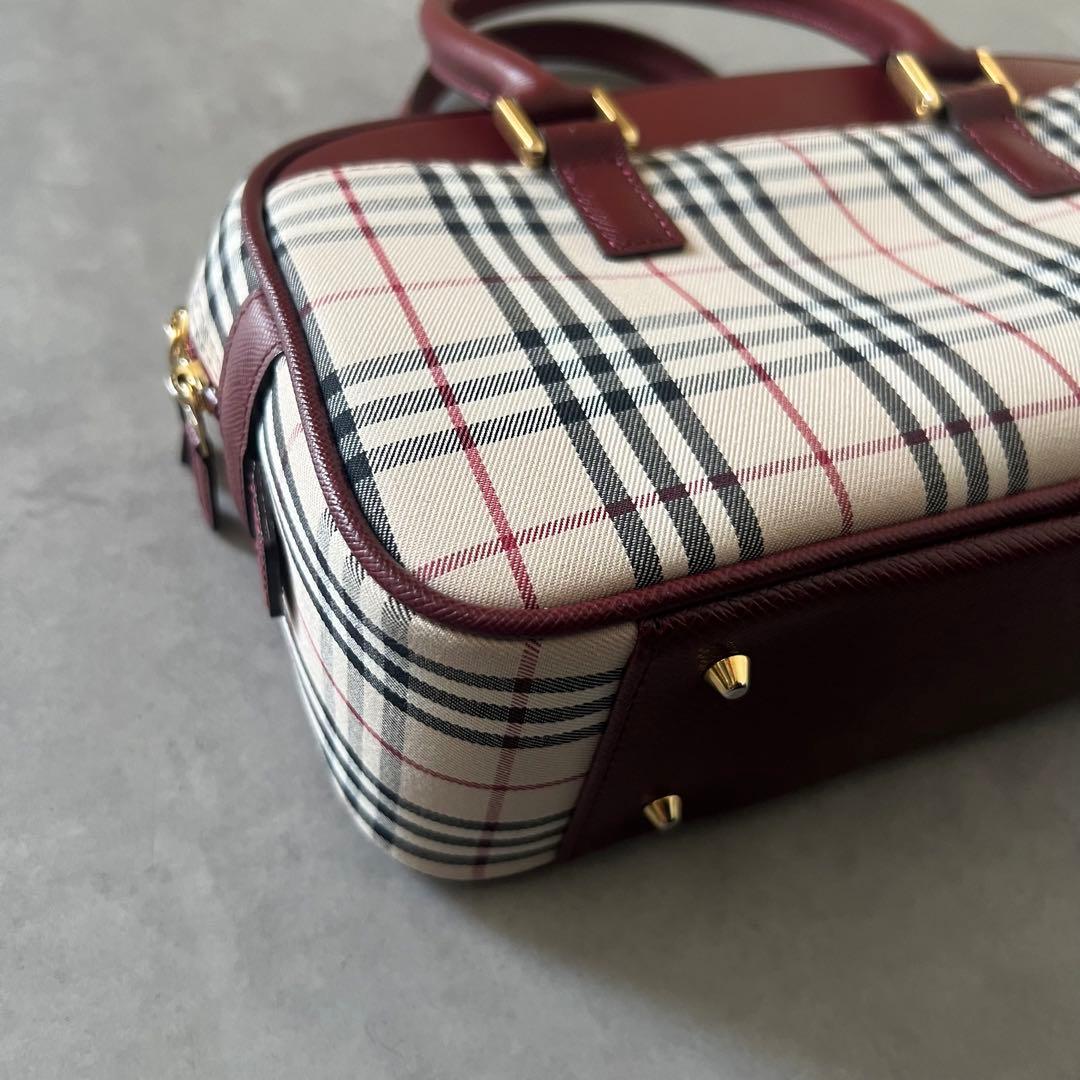 【未使用】 BURBERRY バーバリー ノバチェック ハンド バッグ ボストン