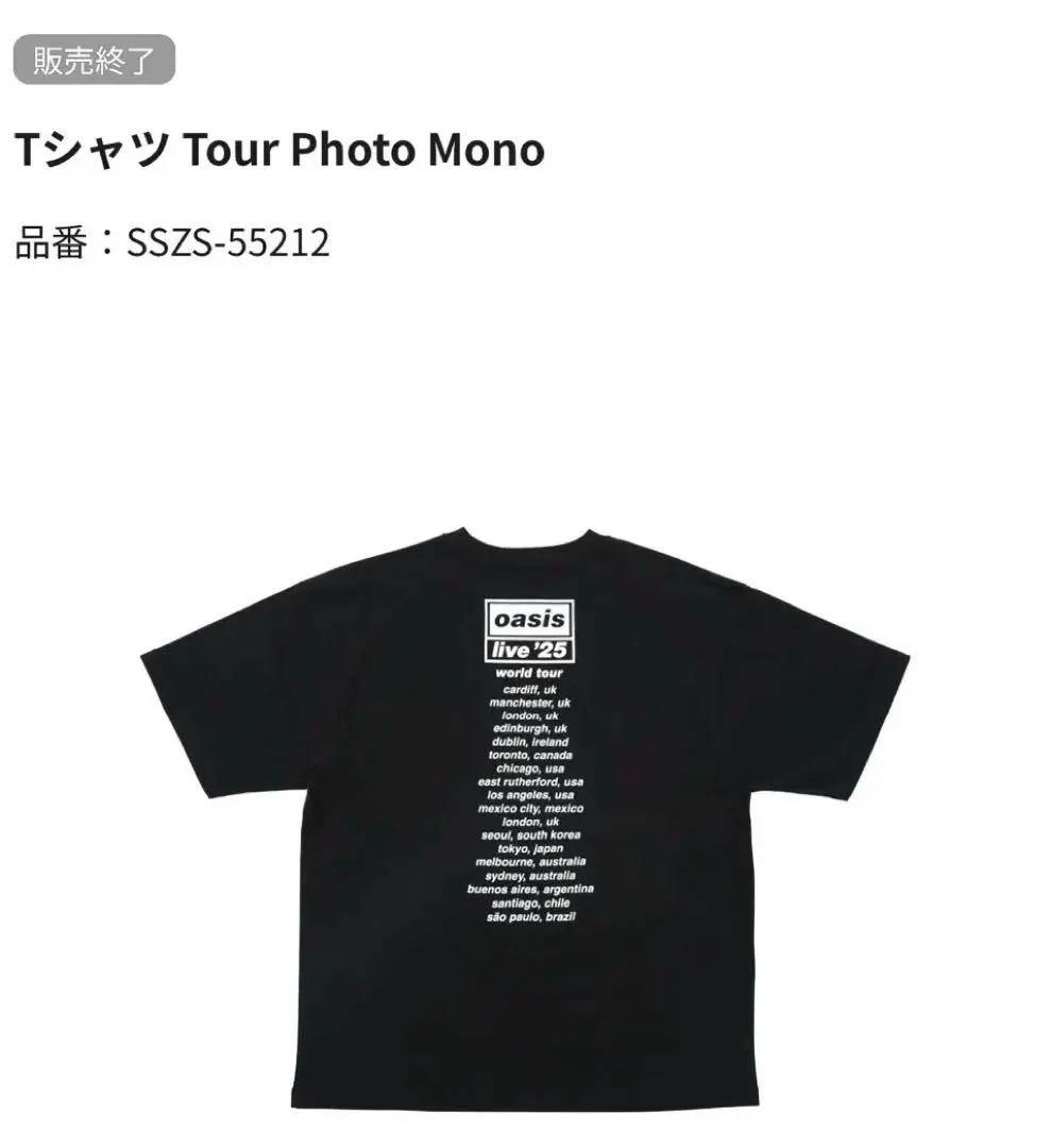 Oasis Live'25 Tシャツ Tour Photo Mono モノクロ