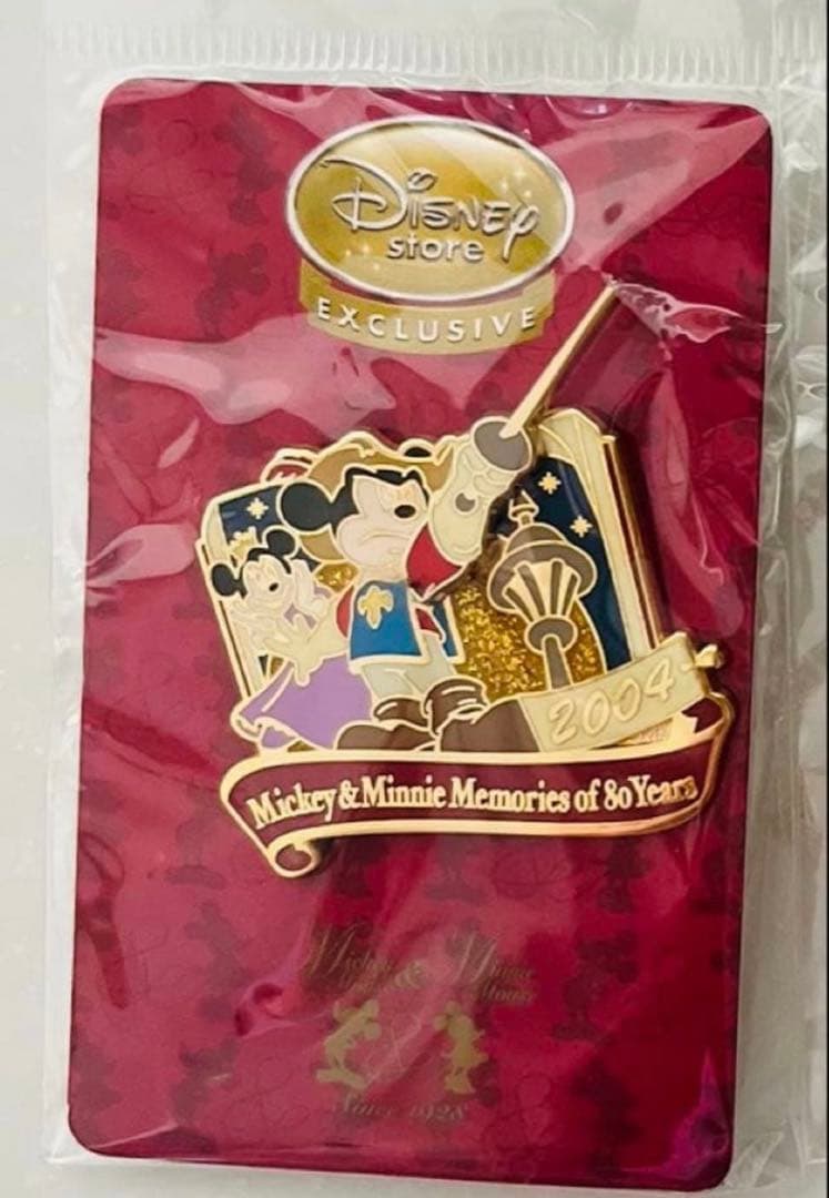 【新品】ディズニー　生誕80周年記念　ミッキー　ミニー　ピンバッジ　5個セット
