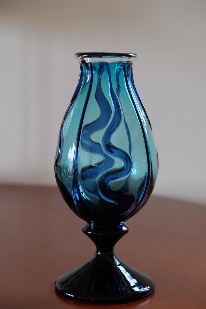 舩木倭帆 吹きガラス 花瓶 花器 骨董 民藝ガラス グラス 横山秀樹 小谷眞三