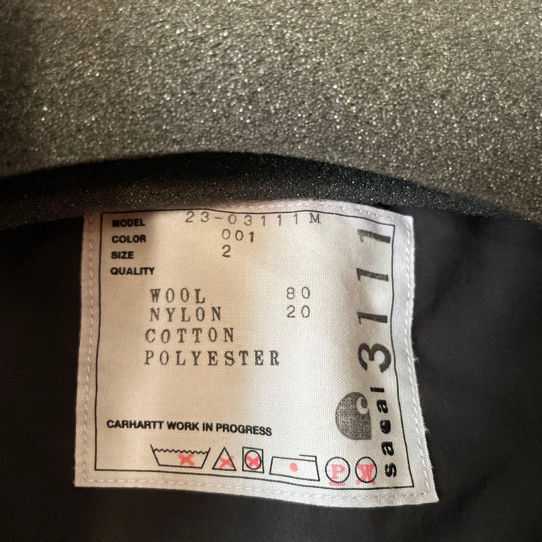 試着のみ　sacai Carhartt WIP KnitJacket 2023
