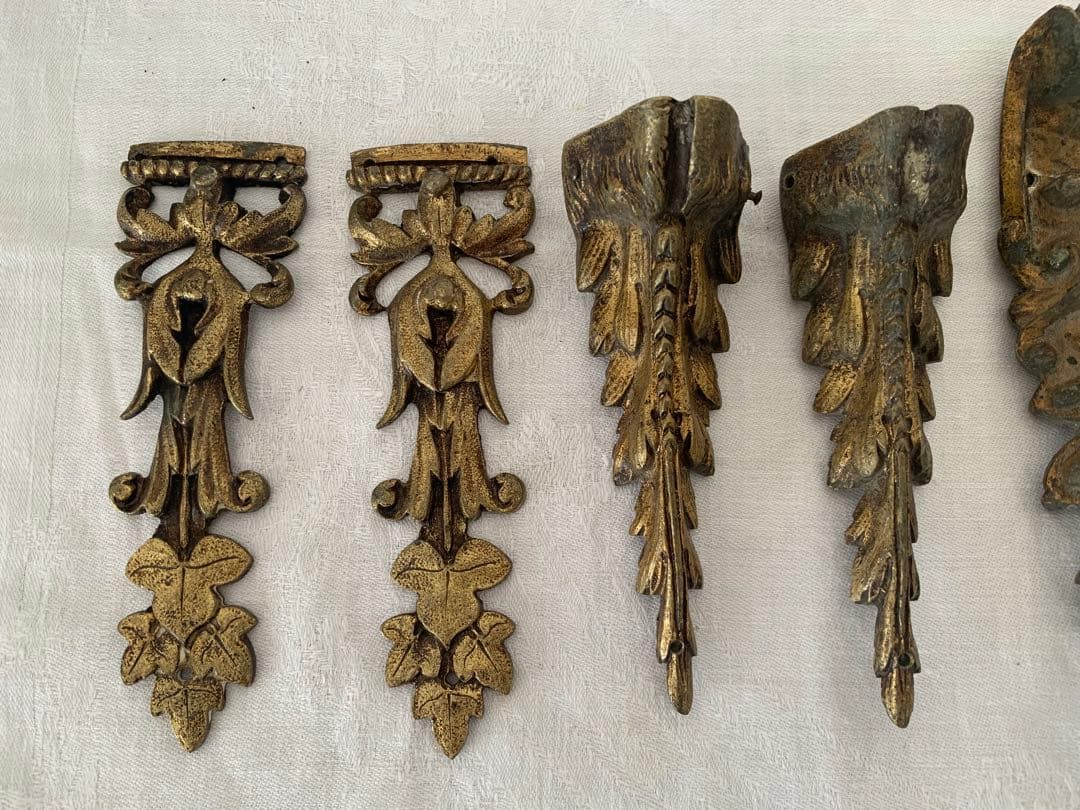 フランスアンティーク　装飾パーツ　金属製　まとめ売り　ブロカント