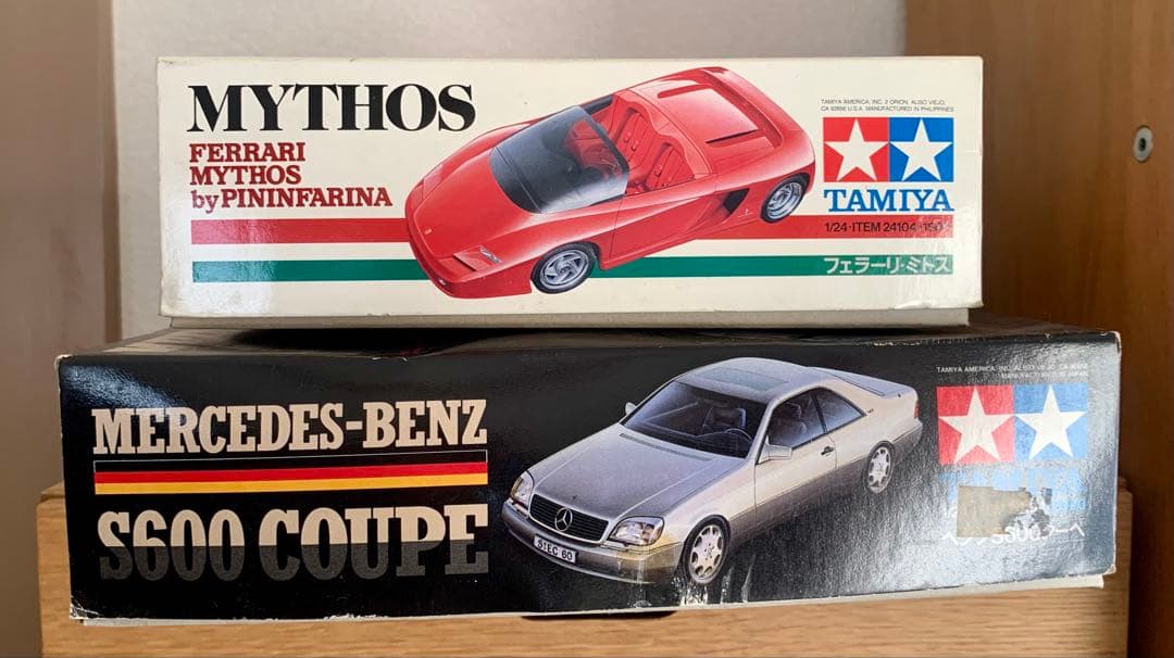 プラモデル　2台　ベンツ　s600 フェラーリ　ミトス　mythos