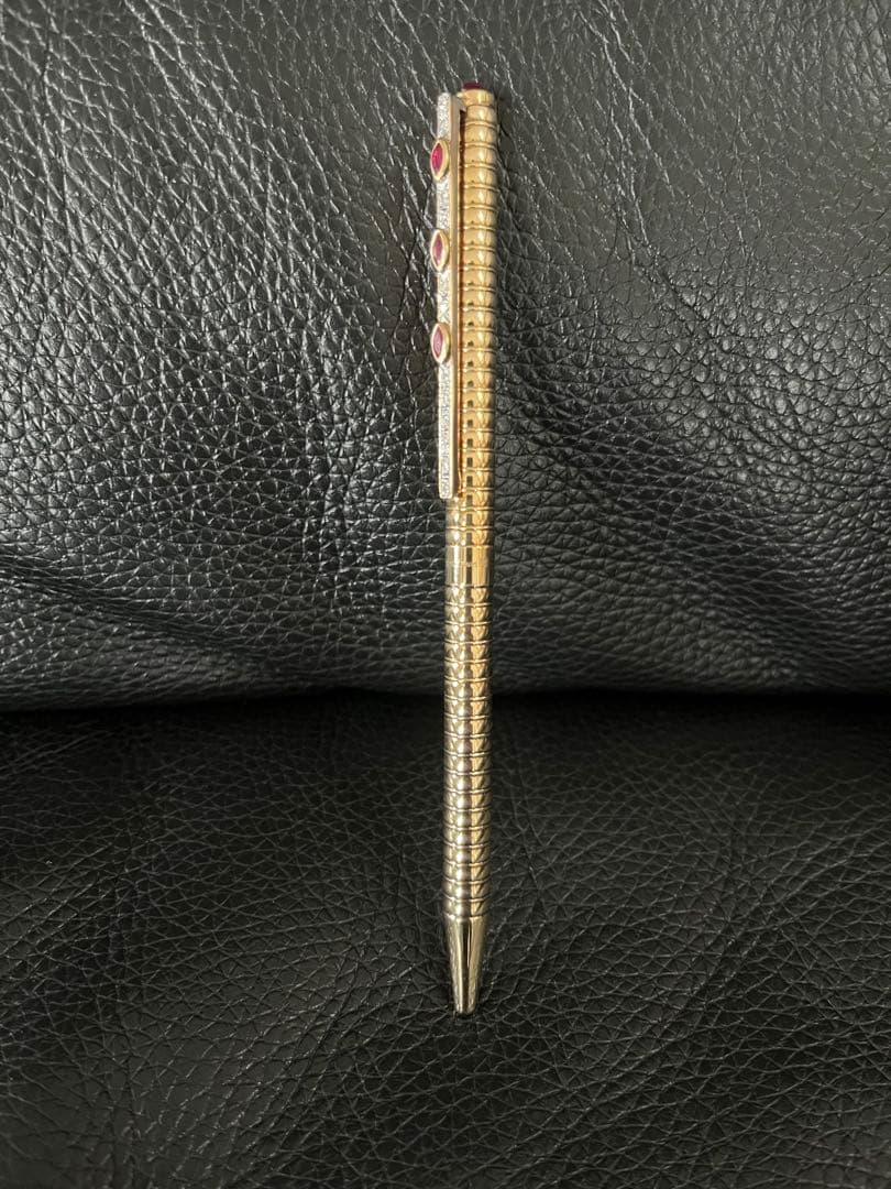 エステーデュポンS.T.DUPONT ボールペン 特注:宝石ダイヤ、ルビー装飾