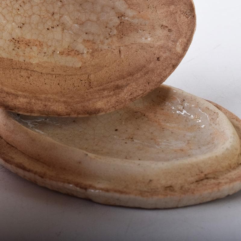 茶道具　瀬戸焼　葵窯　竹里庵　加藤春二作　小牧山　香合　共布共箱　V　7868