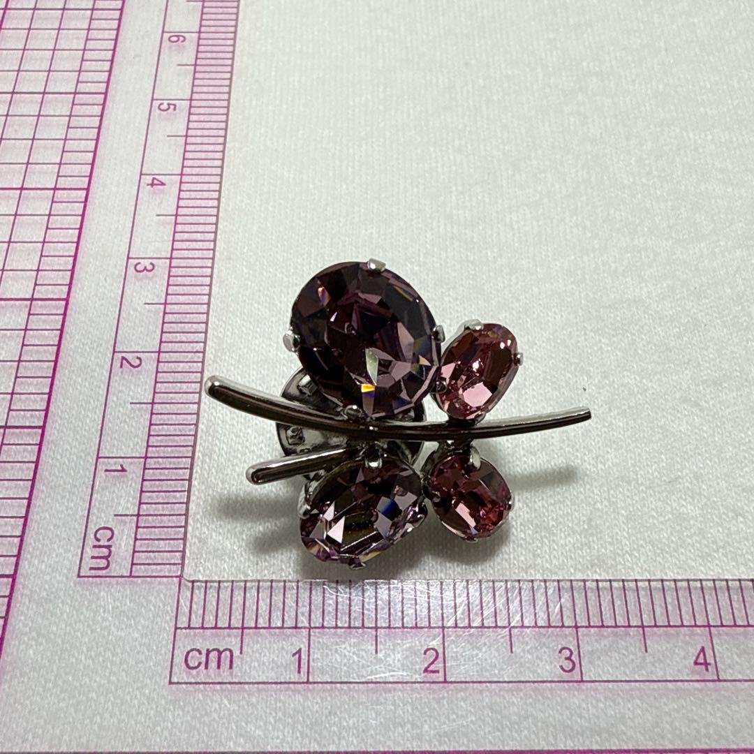 クリスチャンディオール シルバー＆ピンクカラー 蝶々 バタフライ ピンブローチ