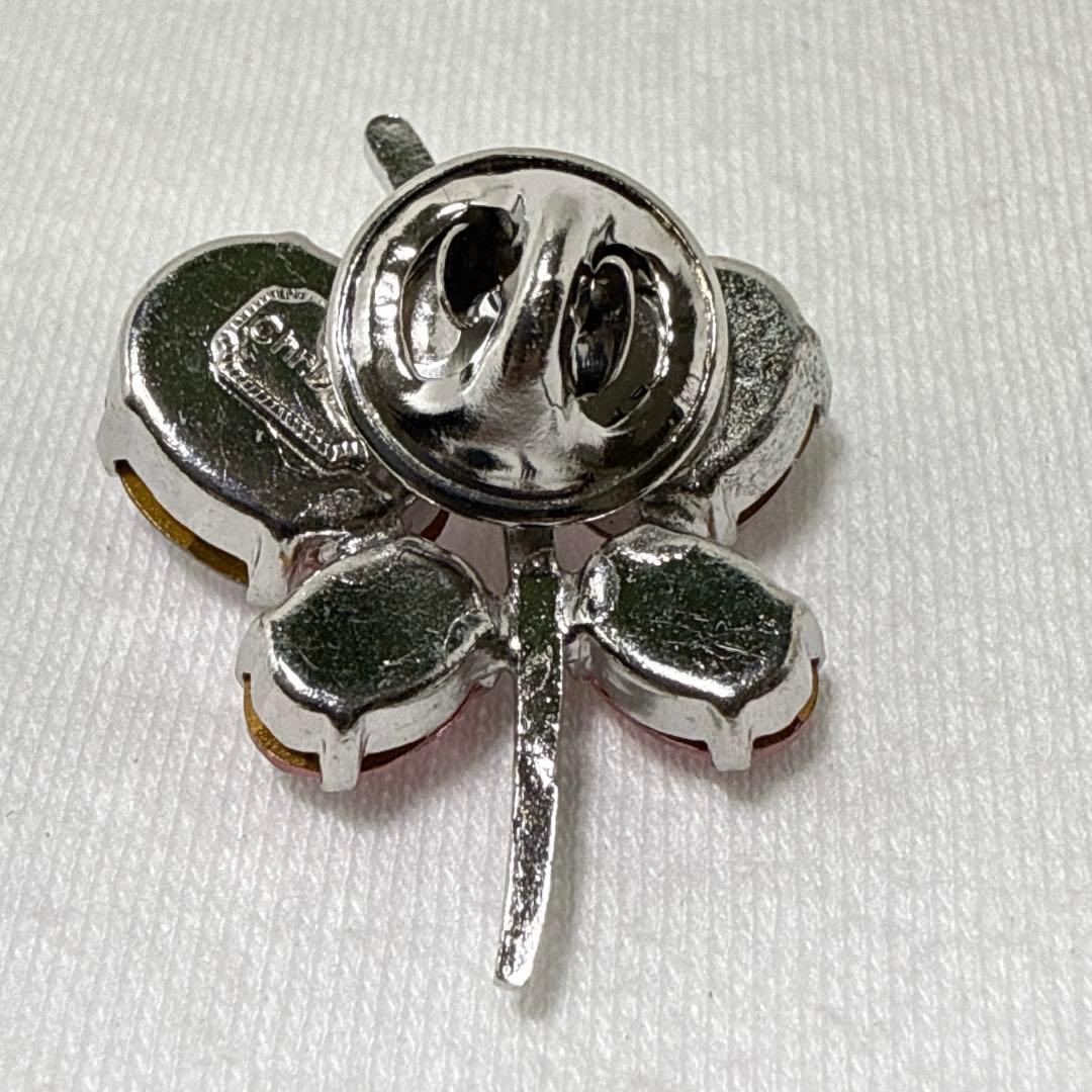 クリスチャンディオール シルバー＆ピンクカラー 蝶々 バタフライ ピンブローチ