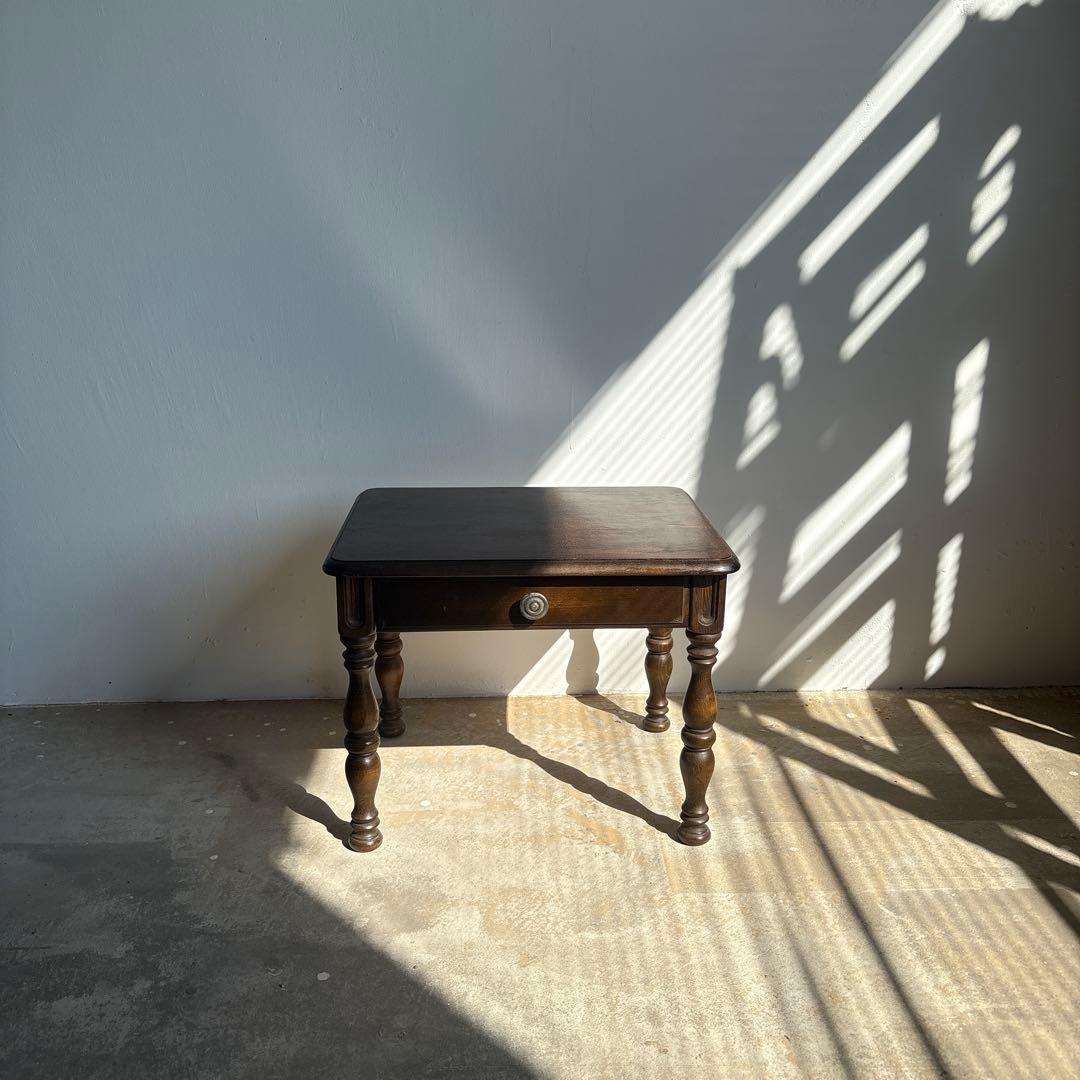 アンティーク　木製座卓 引き出し付き　古道具　骨董