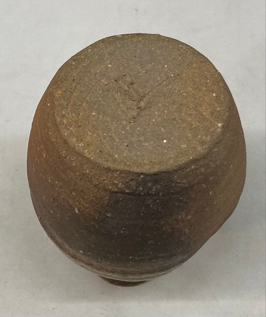 B270b 「常滑南蛮　徳利」山田健吉作　共布共箱　酒噐　茶道具