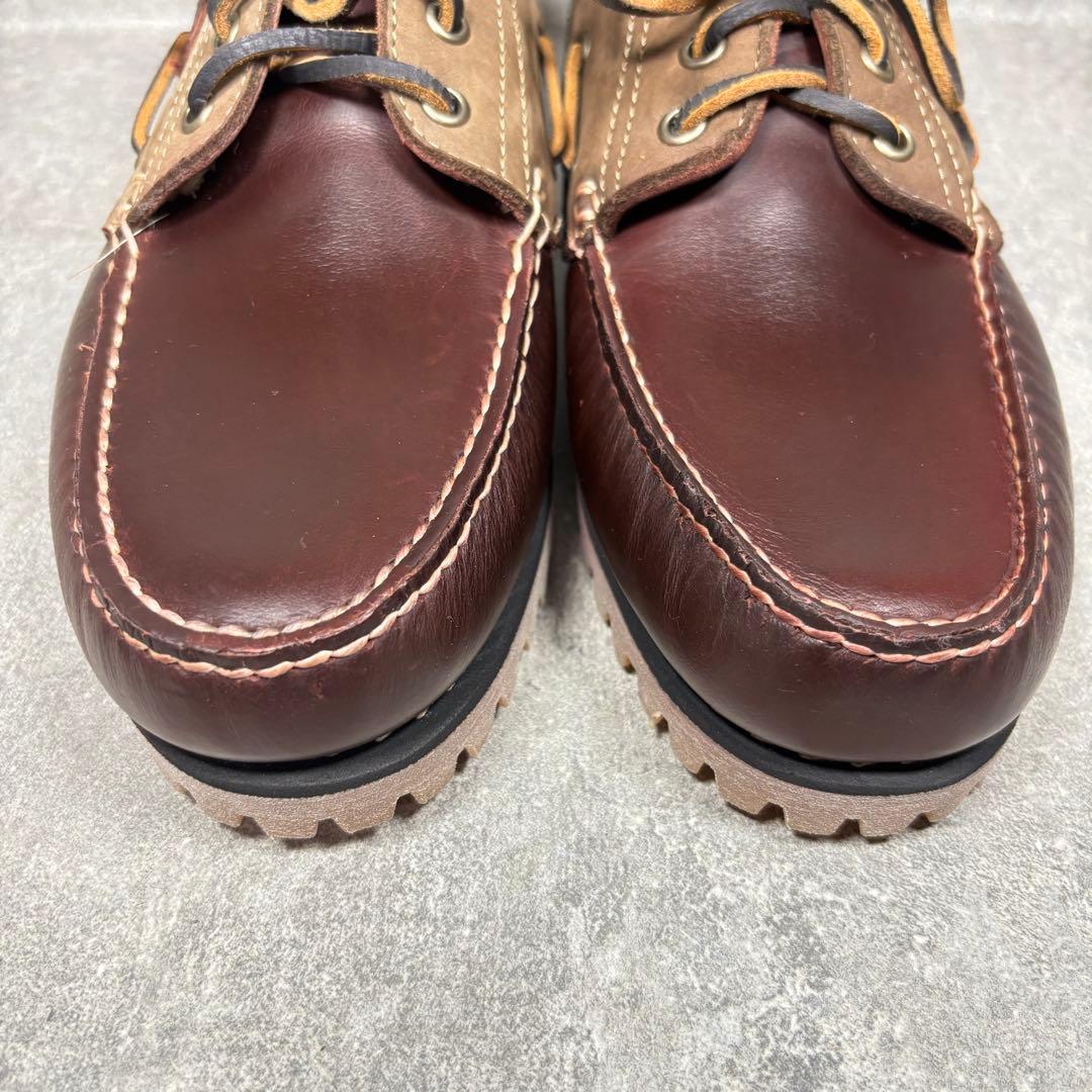 【新品未使用】Timberland デッキシューズ 3eye バーガンディ 27
