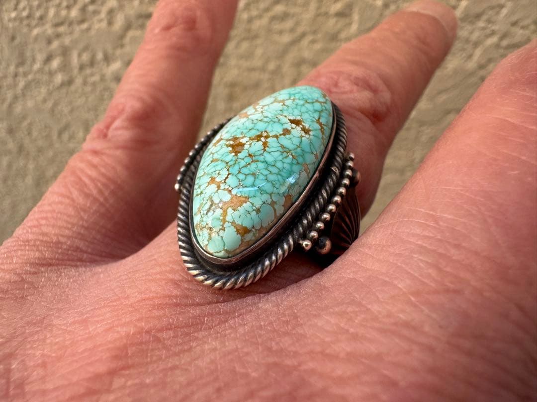 最終 スティーブアルビソ リング 14号 ナンバーエイトターコイズ ナバホ族