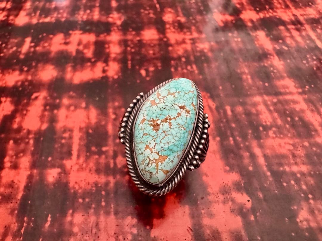 最終 スティーブアルビソ リング 14号 ナンバーエイトターコイズ ナバホ族