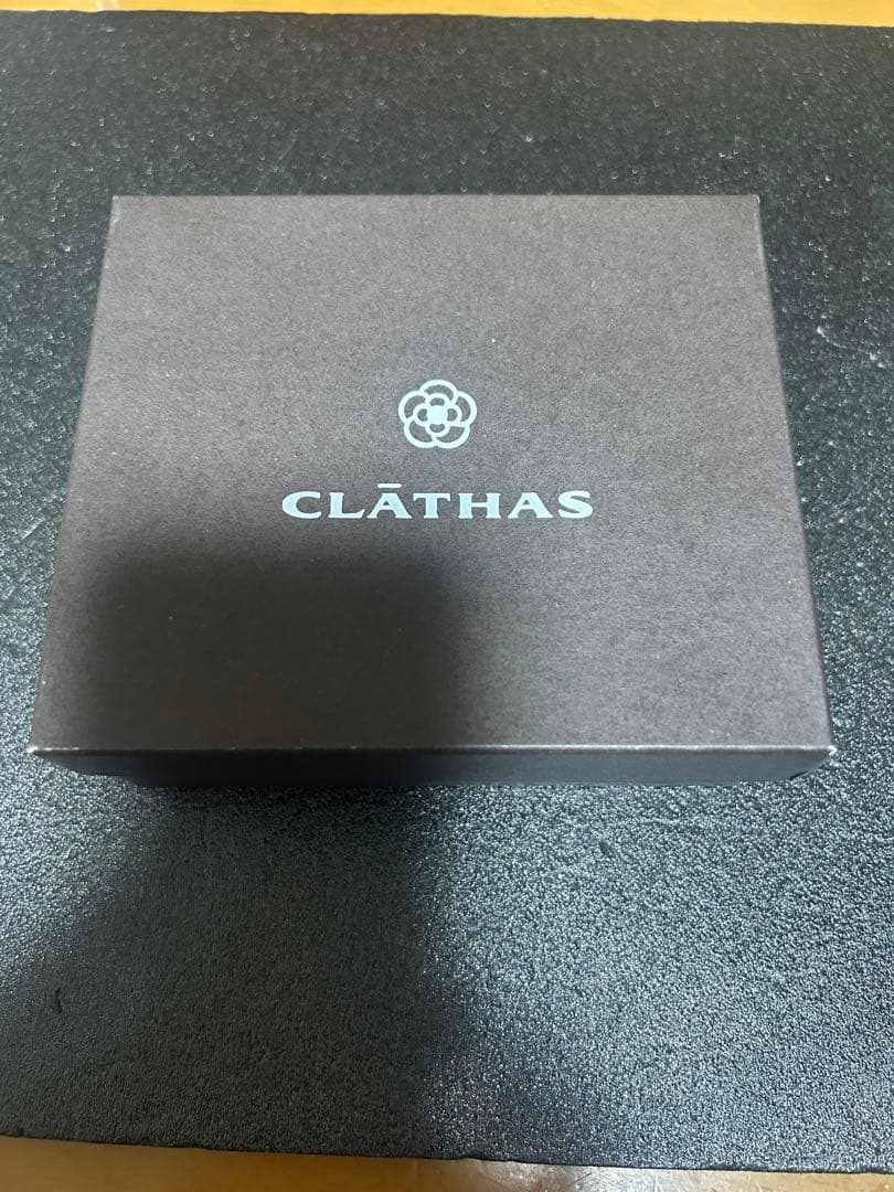 CLATHAS ダークブラウン 三つ折りがま口財布