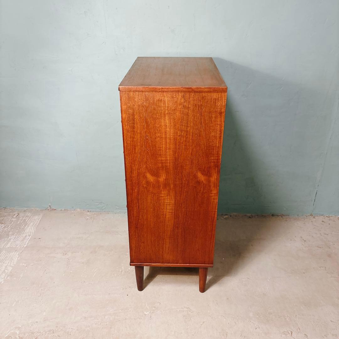 デンマーク　チーク材　六段チェスト　北欧家具　北欧ビンテージ