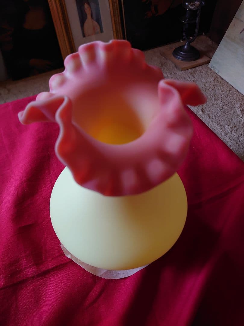 Fenton フェントン社製バーミーズグラス ヴァセリン フラワーベース