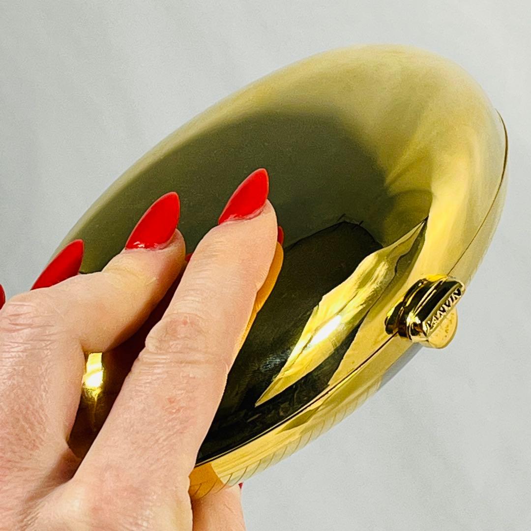 LANVIN ゴールド パーティーバッグ ドレスアップ　ディナー　クラッチバッグ