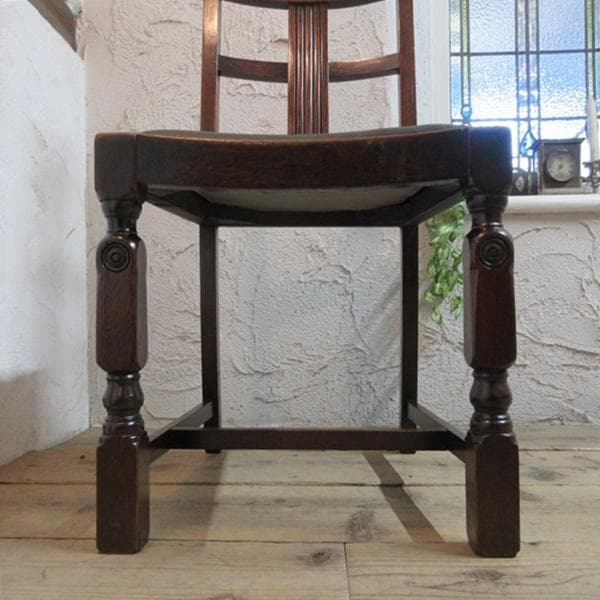 イギリス アンティーク 家具 ダイニングチェア 椅子 イス 英国 4072e