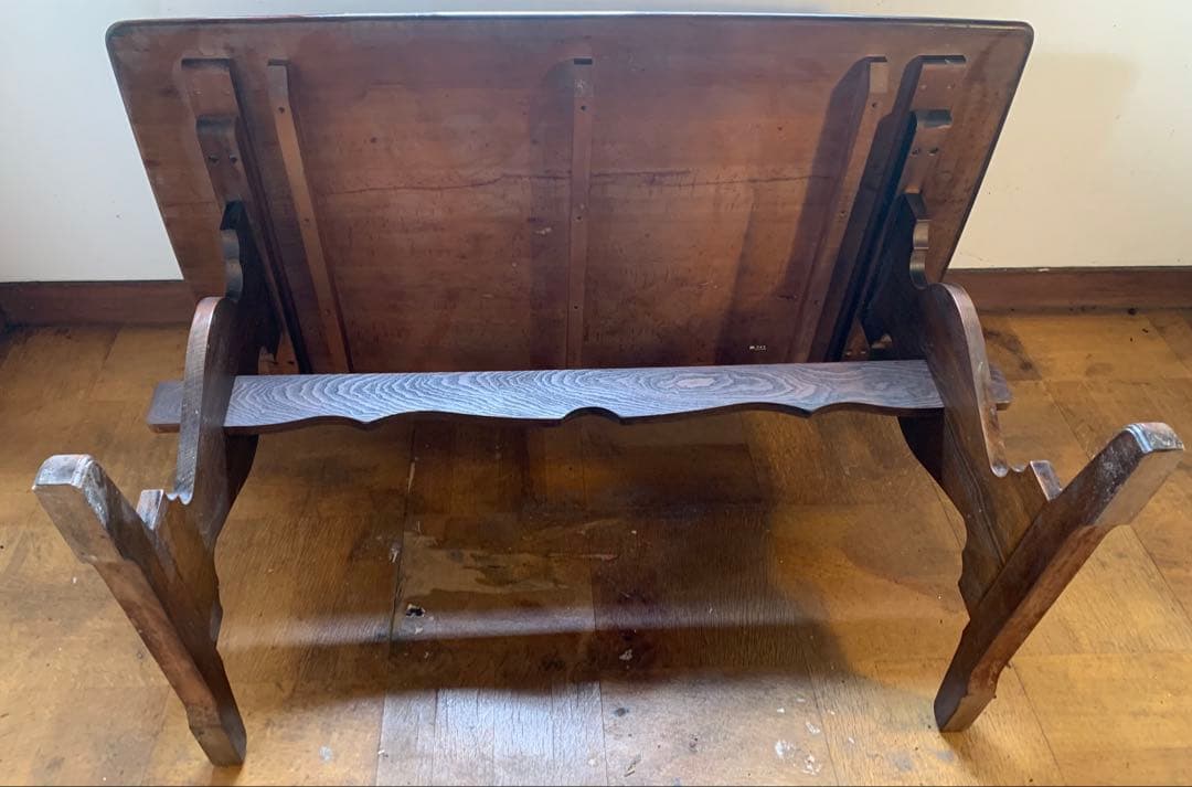 アンティーク ブラウン ダイニングテーブル 食卓 昭和 カリモク家具