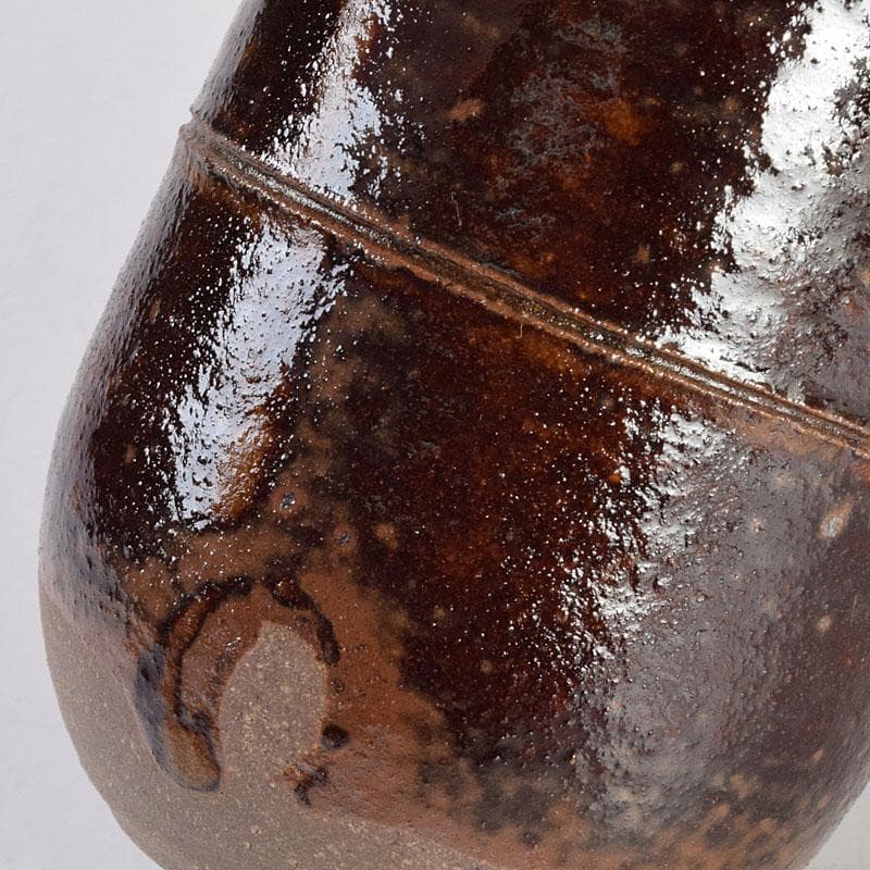 茶道具　瑞光窯造　佐々木八十二作　筒井写　瀬戸茶入　仕覆付　共箱　V　8900