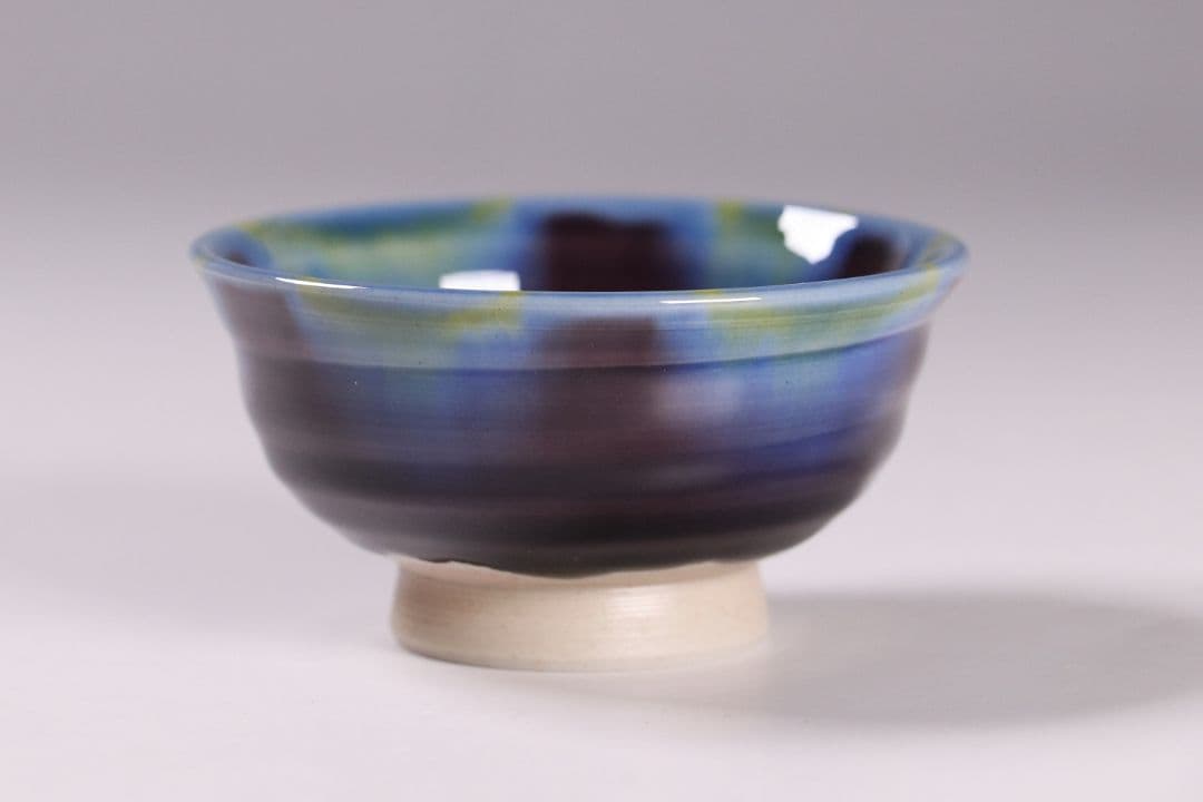 【CL26・27】人間国宝 三代 徳田八十吉 ぐい呑 共箱 九谷焼 盃 酒器