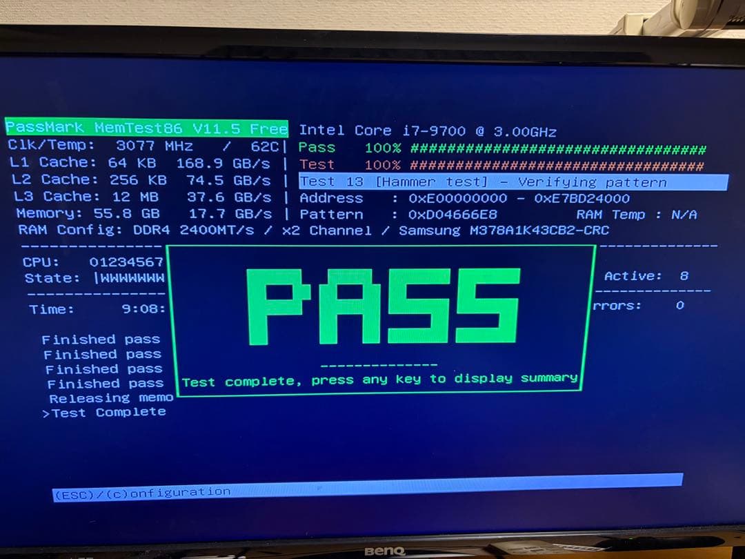 動作確認済　Samsung DDR4 8GB×2＝16GB メモリー pc4