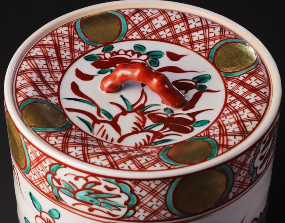 値下げ交渉OK 紫翠窯 三代西村徳泉造 赤絵水指 茶道具　茶道　水指