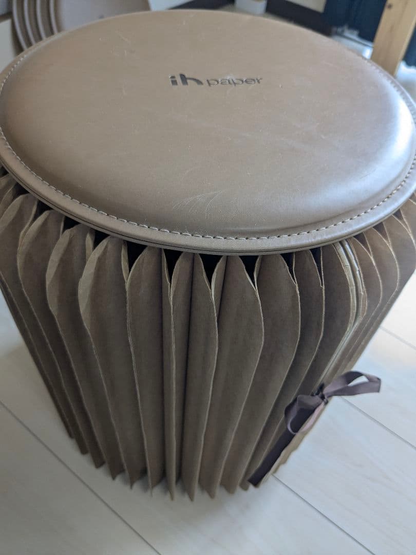 5個セット ih paper 折りたたみ円形スツール 最大300kg耐荷重