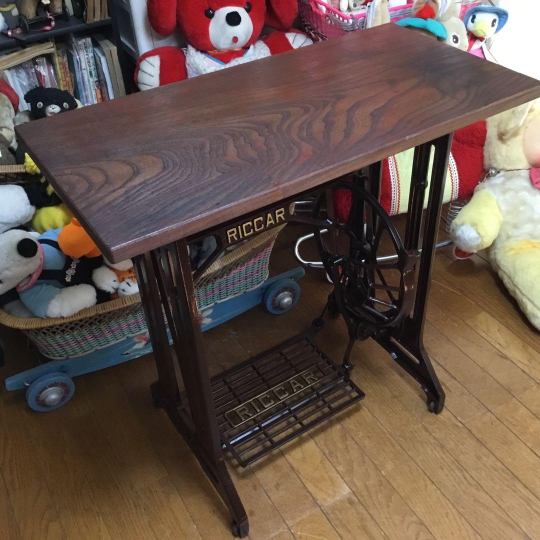 ※アンティーク※ RICCAR足踏みミシン脚のテーブル　アイアン