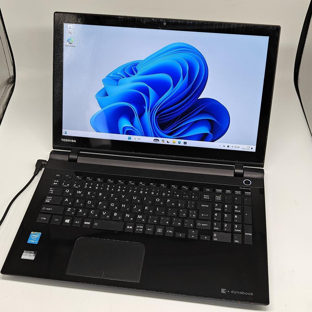 【東芝】T75 高性能i7 SSD256GB 8GB ブラック ノートPC