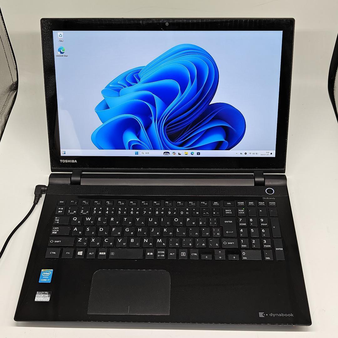 【東芝】T75 高性能i7 SSD256GB 8GB ブラック ノートPC