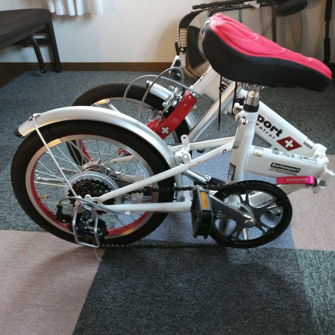 Switzsport 折りたたみ自転車 ホワイト/レッド12インチ