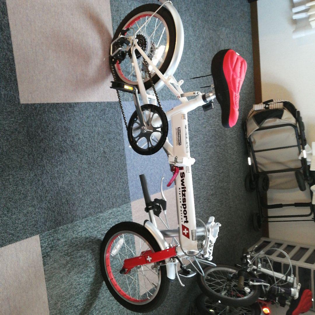 Switzsport 折りたたみ自転車 ホワイト/レッド12インチ
