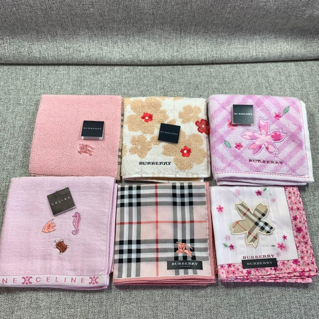 バーバリー　セリーヌ　ハンドタオル　ピンク系　ウェッジウッド　タオルセット