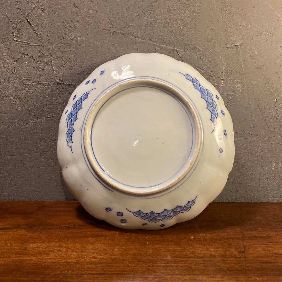 明治 骨董印判皿 22cm 九州地図柄 鉄道路線図 コレクション 稀少