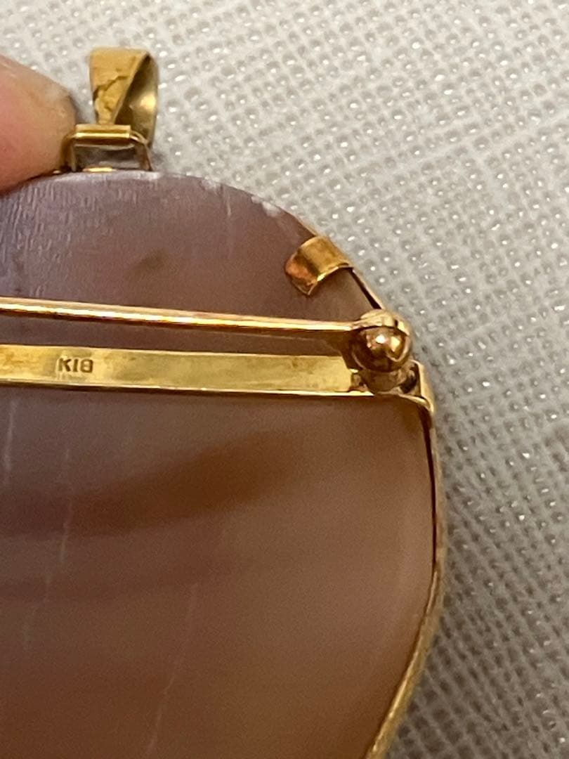 カメオ　帝国ホテル　18K 作家　ネックレスおまけ