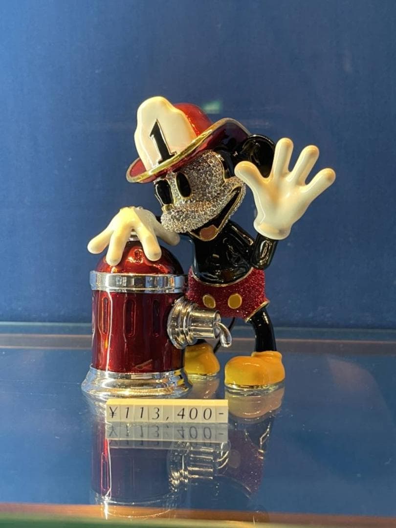 定価11万円レア★ミッキーの消防隊 アリバス・ブラザーズ スワロフスキー