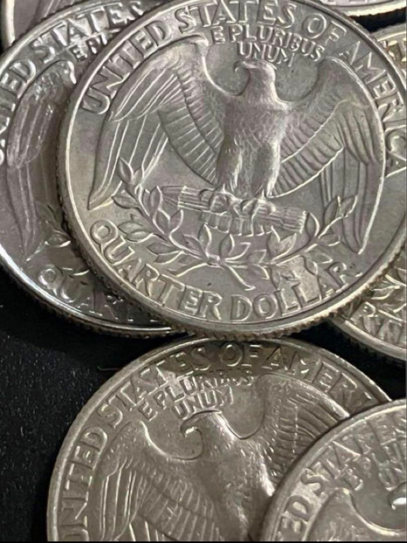 アメリカ　25セント　100枚　旧デザイン　国鳥である鷲の