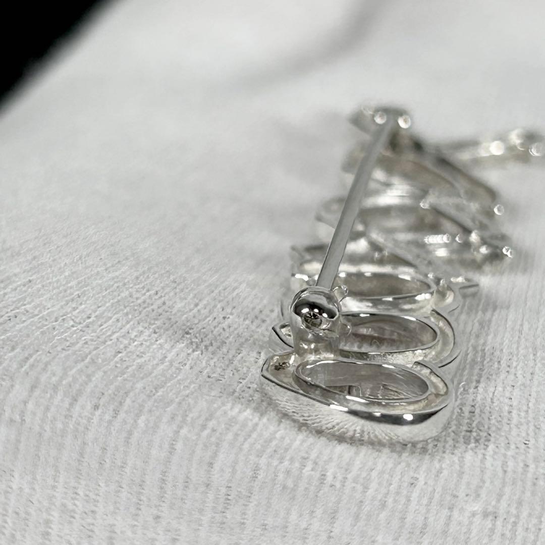 ティファニー ブローチ ラブ&キス シルバー925 ピンバッチ 5.5cm