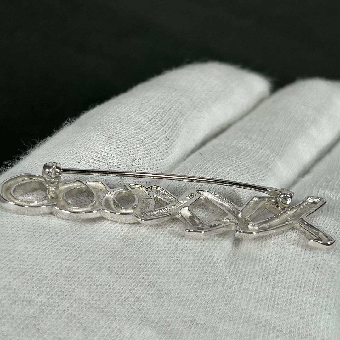 ティファニー ブローチ ラブ&キス シルバー925 ピンバッチ 5.5cm