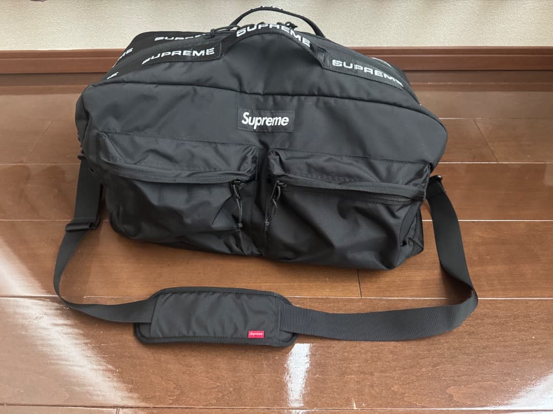 Supreme 正規品　ナイロン　ボストンバッグ ブラック　超美品
