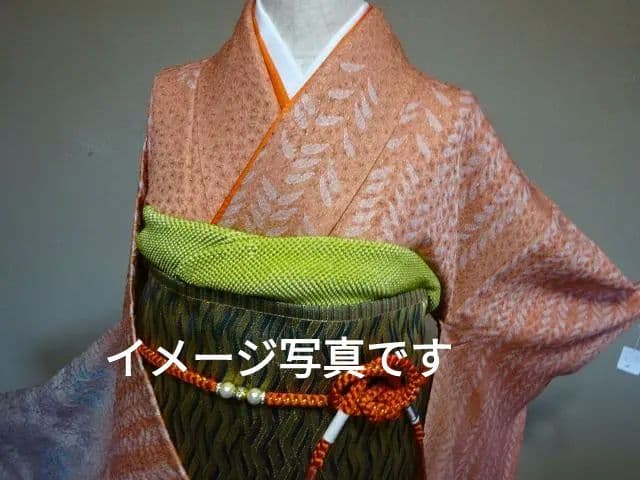 岡田様 振袖　総絞り辻が花　サ-モンピンク
