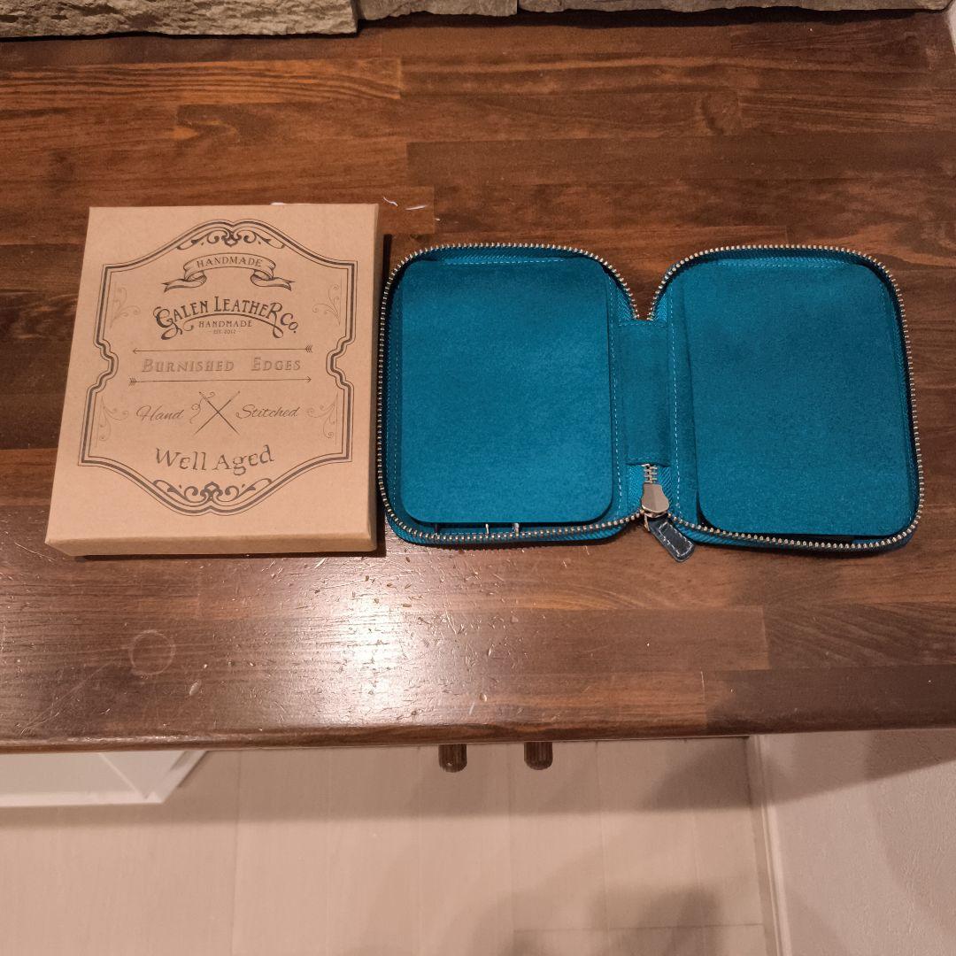 ガレンレザー 10本差し ペンケース クレイジーホースオーシャンブルー