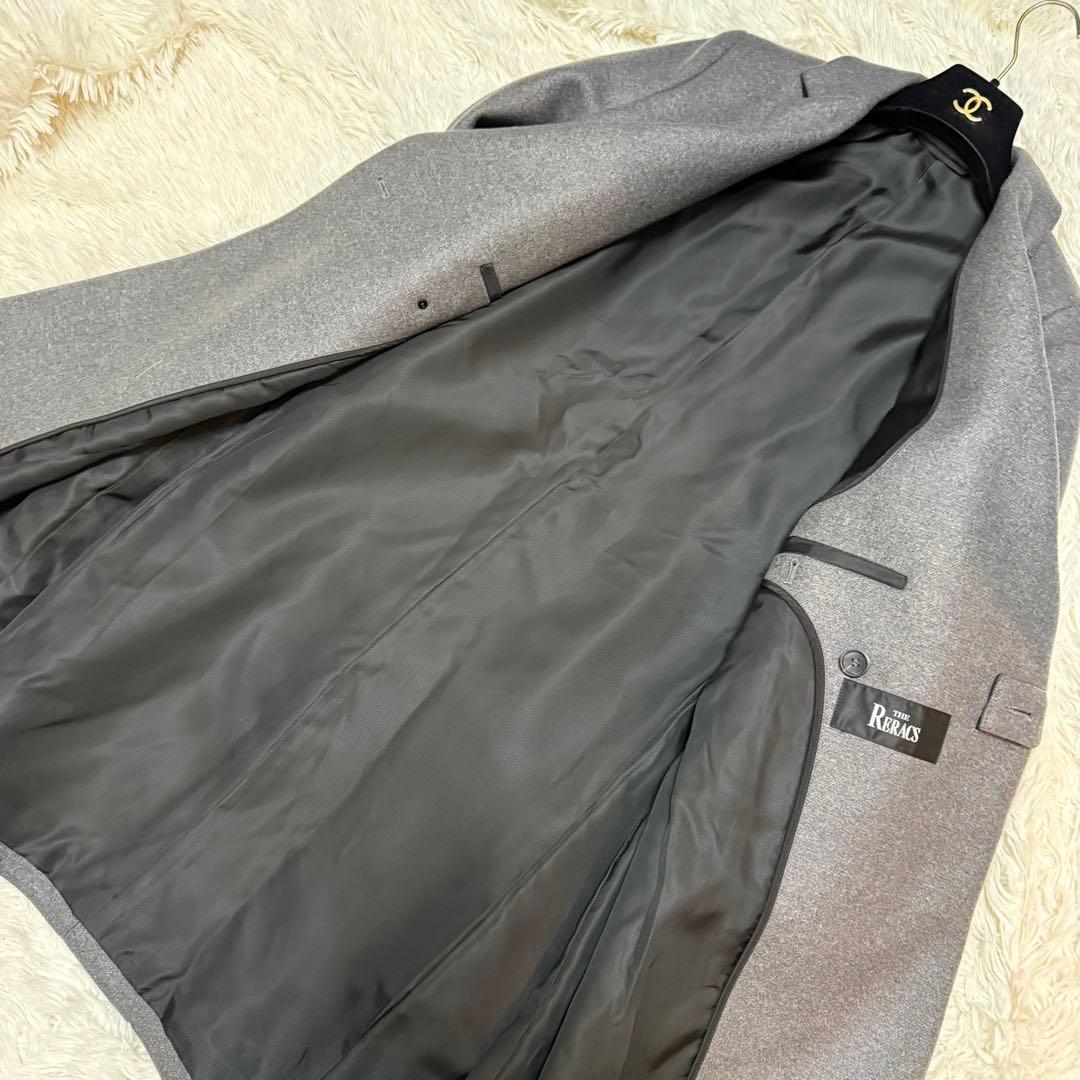 美品　ザリラクス　メルトンチェスターコート　グレー　38サイズ