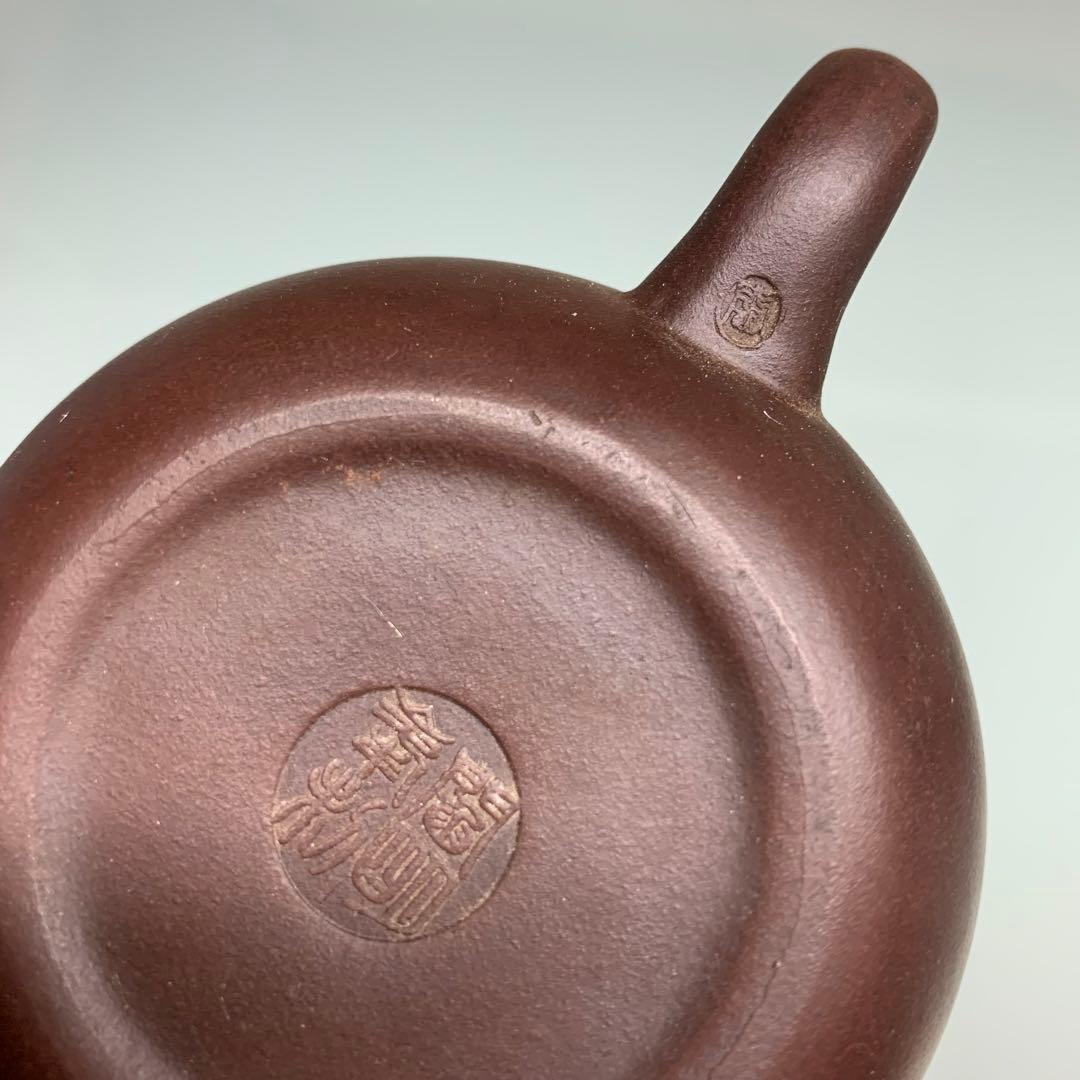 【真作】本物保証　陶器在銘　宜興紫砂壺手作り　急須収蔵品　茶道具時代物インテリア