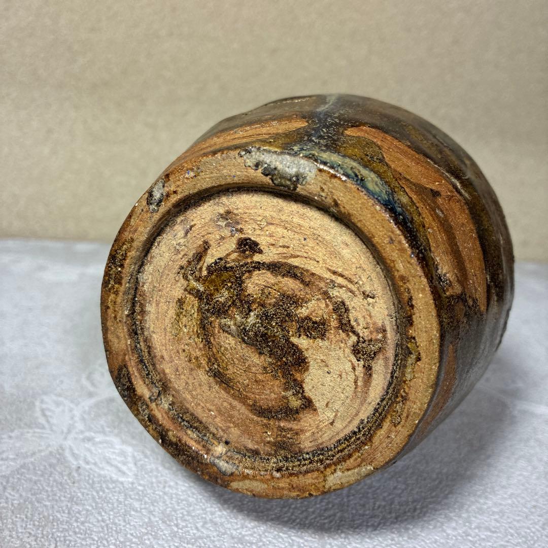 古唐津　輪線文大徳利　花瓶　発掘品　蒐集家放出品　桃山〜江戸初期　古美術　骨董